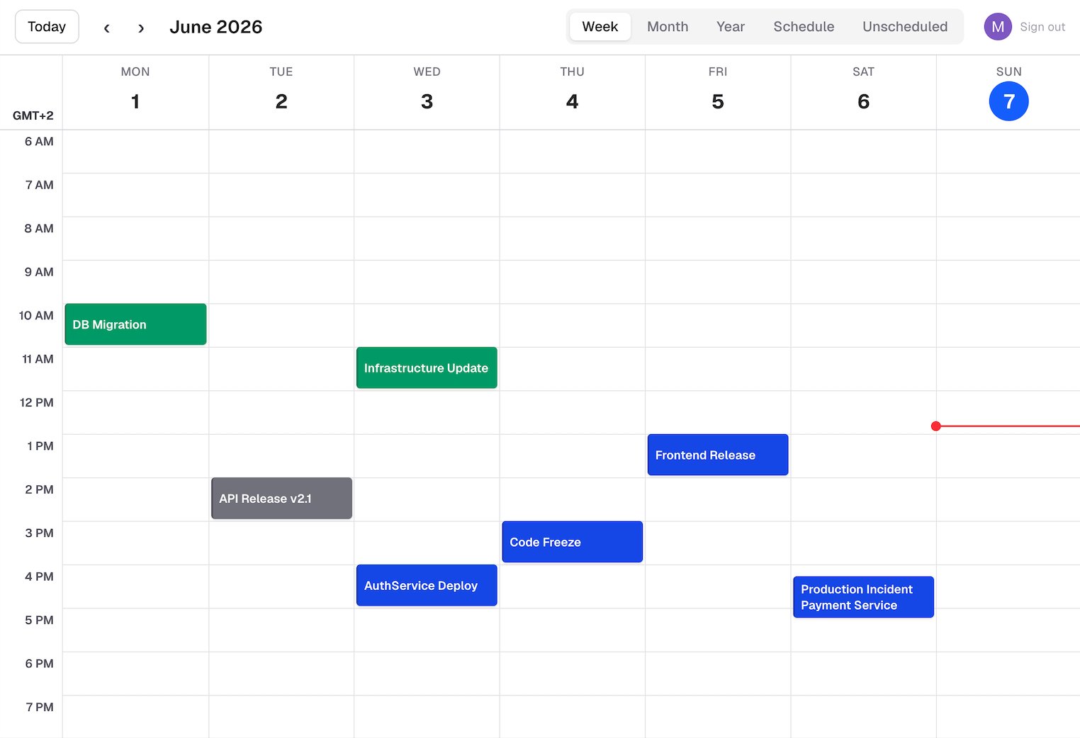 Visor Calendar